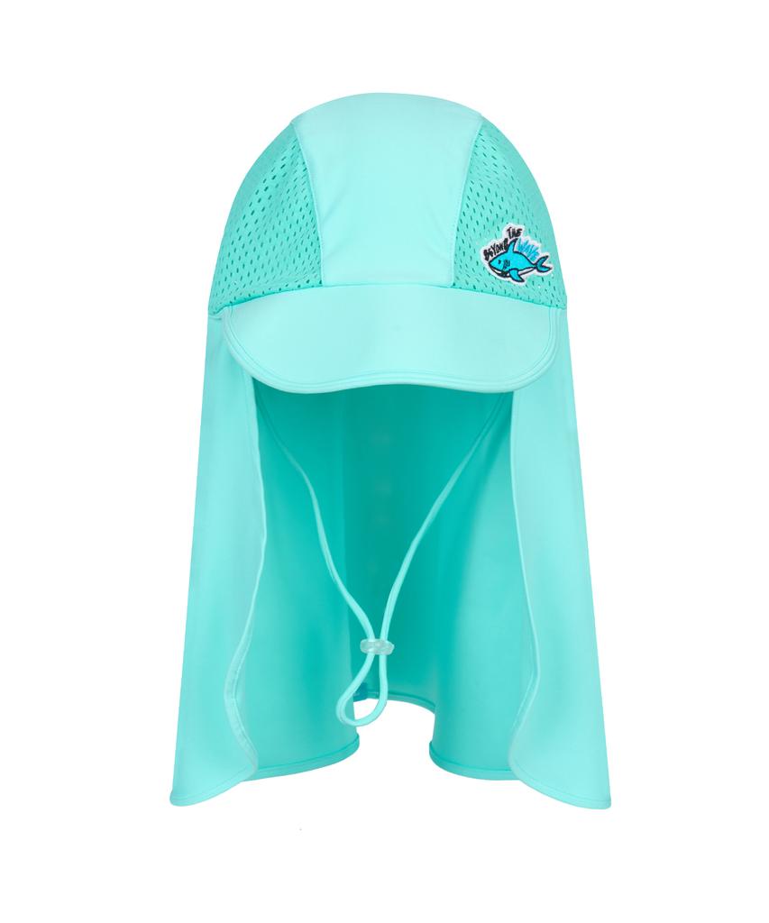 Lenomasuyeongbog Kids' Sunblock Flap Cap Mesh Swim Cap Mint Ro-Rc2G310-Mn