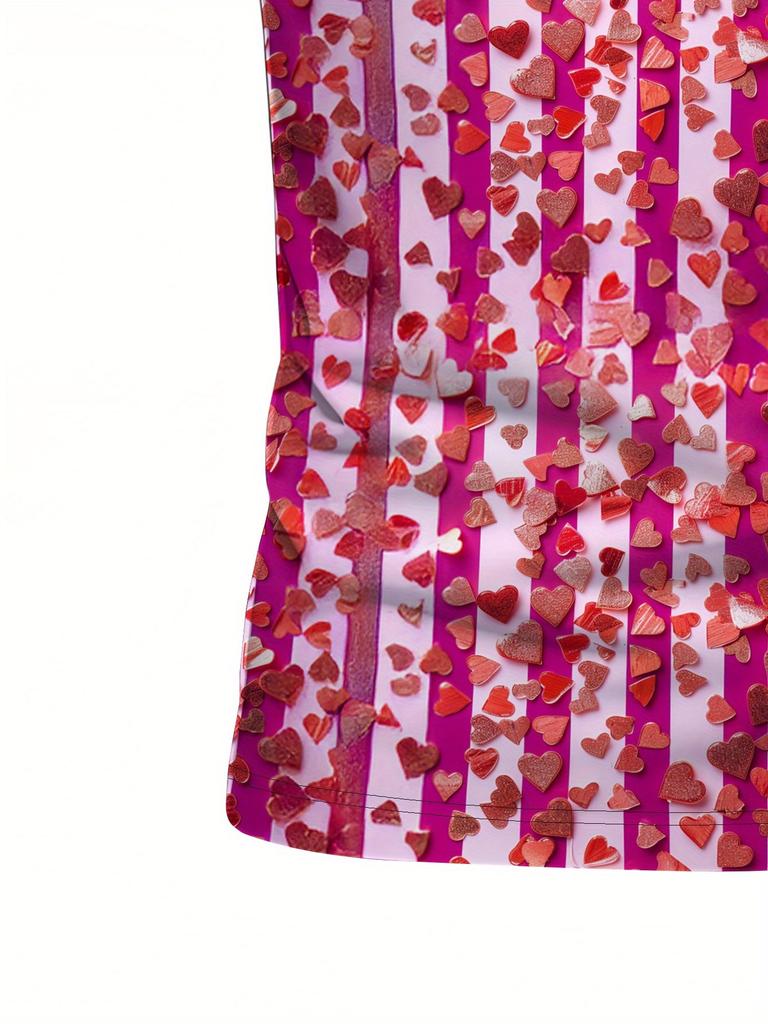 Men'S Short-Sleeve Polo Shirt with Flat Digital Print Pattern - No Texture