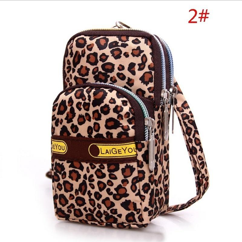Sport Mini Zipper Pattern Shoulder Bag Wrist Purse For Iphone Xiaomi