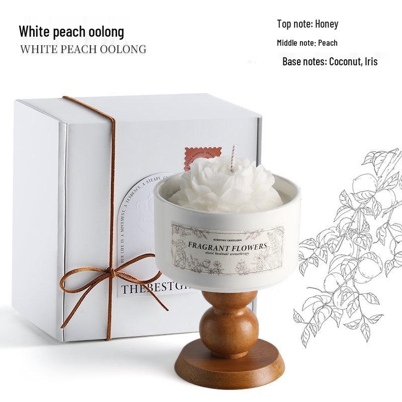 Premium Camellia Scented Candle Gift Set - Soy Wax Wedding Decoration, Birthday & Party Favor.