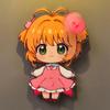 Kawaii Magical Girl Fridge Magnet Rotatable Cartoon Figure Ornament Creative Home Decoration Best Friend Gift