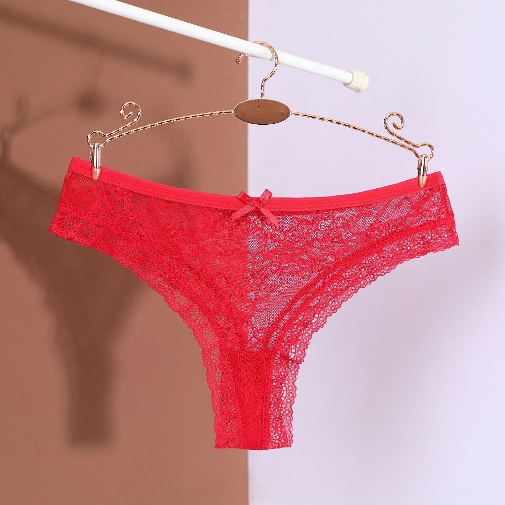 Transparent Mesh Briefs Women Low Waist Romantic T Panties Mesh Sheer Lace Thong Ladies Girls Gift