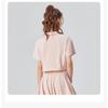 Yoga Fitness Short-sleeved T-shirt Women's Casual Sports High Neck Fitness Clothing Sunscreen Quick-drying Tops