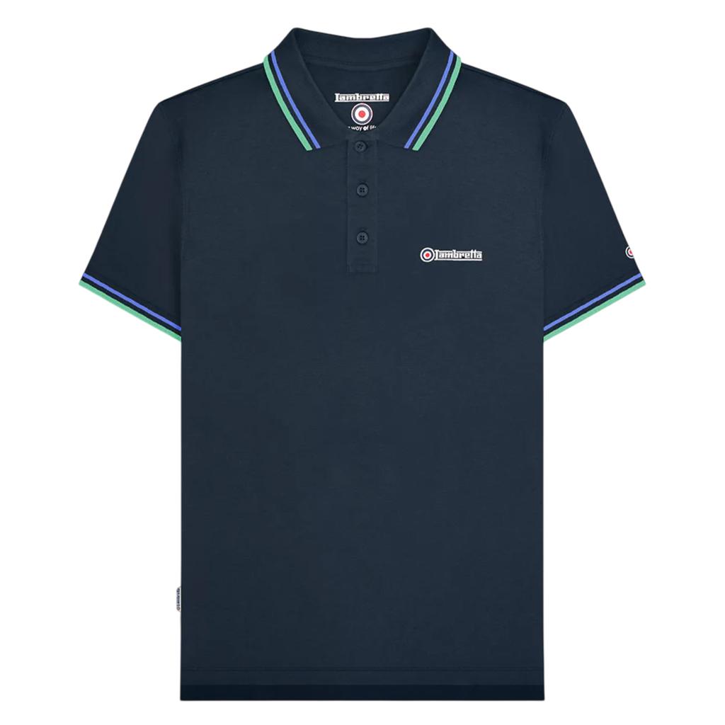 LAMBRETTA Mens SS25 Twin Tip Polo Shirt