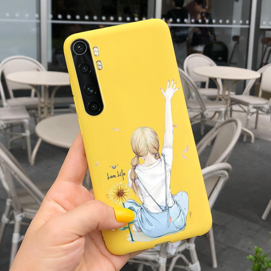 For Xiaomi Mi Note 10 Lite Case 6.47" Fashion Cute Girls Painted Soft TPU Cover For Xiaomi Note 10 Lite MiNote10 Lite Phone Case