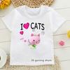 2026 Hot Sale Gabby Dollhouse Cartoon Print Tshirt Girls Kawaii Kids Clothes Cute Cat T-Shirt Children'S Clothing Summer Tops