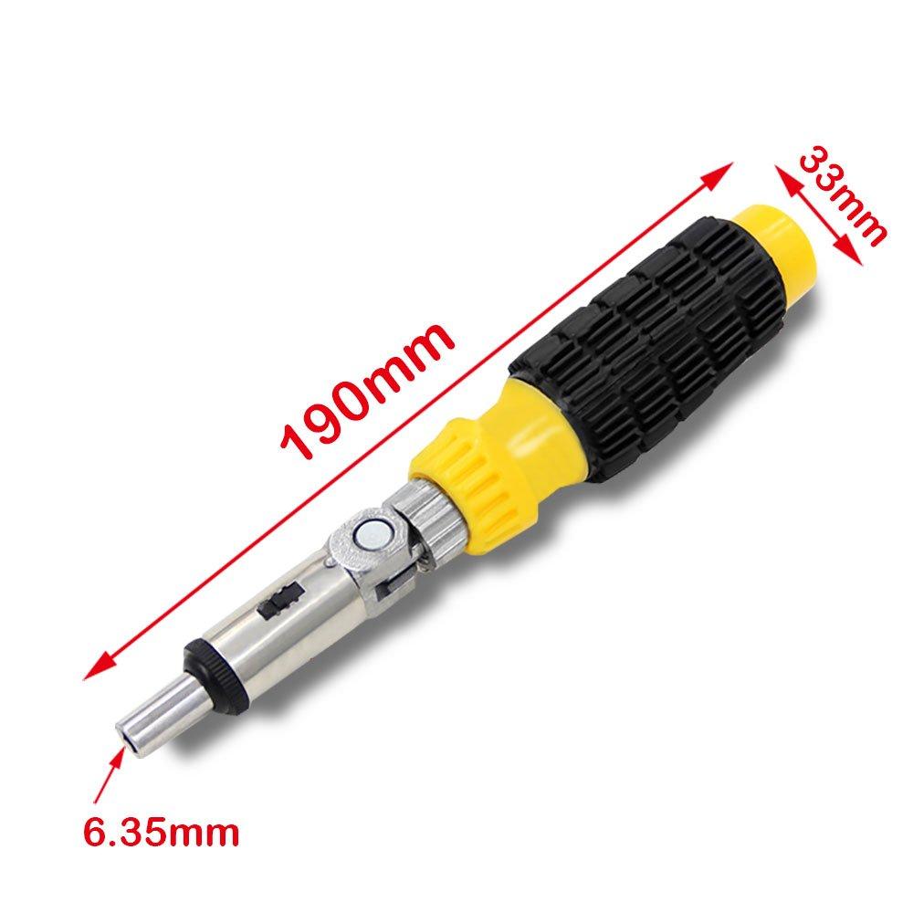 NUZAMAS 32-Piece Security Screwdriver Bit Set with 1/4" Extension Bar & Reversible Screwdriver for Home DIY Computer Phone Repair
