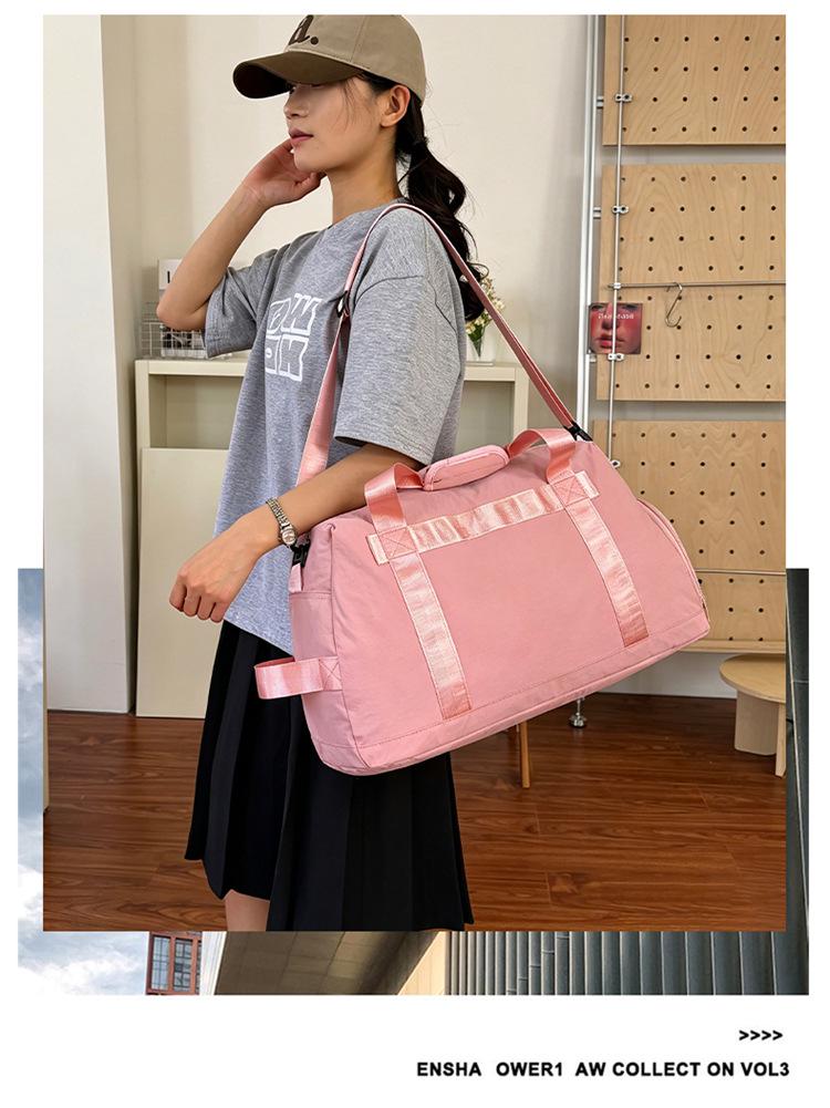 Large Capacity Nylon Travel Bag - Handheld, Shoulder, Crossbody Storage for Men & Women, Ideal for Business Trips & Fitness Luggage