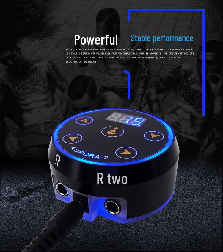 Aurora 2. Generation Tattoo-Netzteil mit Multifunktionstaste und Stabilisator