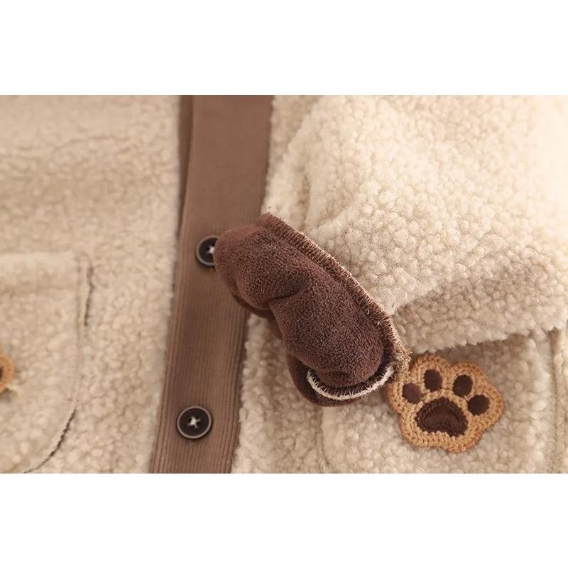 Girl Baby Clothing Set Boys Winter Fashionable Baby Children's Thick Coat Pants Two Piece Set