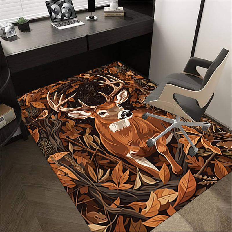 1PC Deer Extra Large Non-Slip Floor carpet, Office, family, bedroom, Studio - Large Area Rug,Longlasting Material-K0403