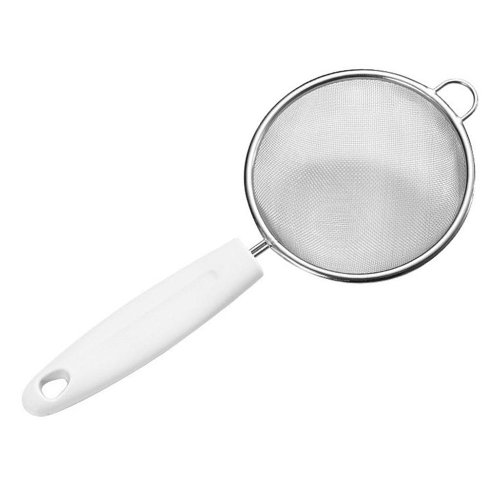 Fine Mesh Skimmer Spoon Stainless Steel Fine Mesh Food Strainer Kitchen Frying Tool for Oil Filter Skimming Grease Foam