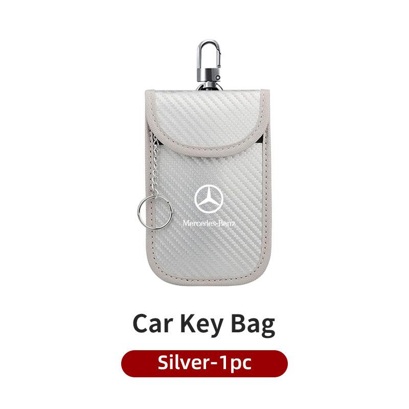

GLC GLB Carbon Car Key Bag Protective Cover Zipper Key Storage Box For Mercedes Benz C180 C300 W124 W176 W177 C200 C260 GLC CLE