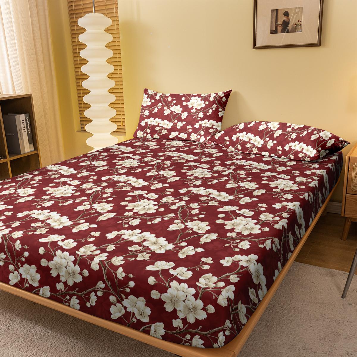 

1 простая современная матовая простыня с принтом в виде цветка, покрывало для кровати с принтом в спальню, постельное белье (Исключая наволочки) 71x132cm