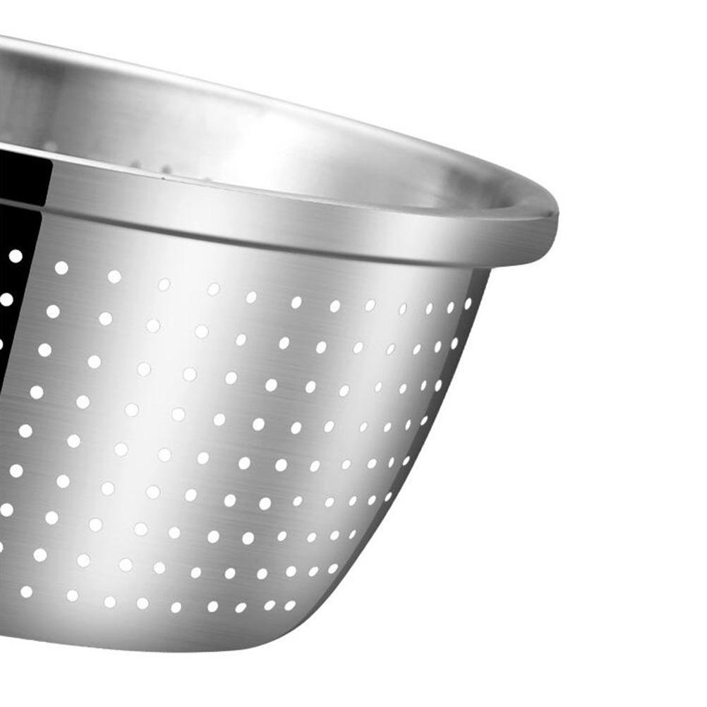 Stainless Steel Drain Bowl 22Cm Fruit Vegetable Washing Basket Kitchen Food Draining Tool Dishwasher Safe Outdoor