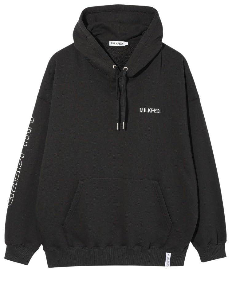 

Milkfed STENCIL LOGO BASIC SWEAT BLACK Women s HOODIE, чёрный