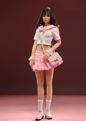 Toy Hobby Scale Action Figure Compatible with TBLeague Body Beautiful Sexy Woman High School Girl Sailor Uniform and Socks Set Shoes and Bag Not
