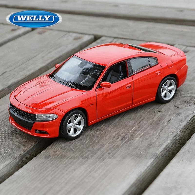 Welly 1/24 2016 DODGE Charger R/T Alloy Sports Car Model Diecast Metal Track Racing Vehicles Car Model High Simulation Kids Gift