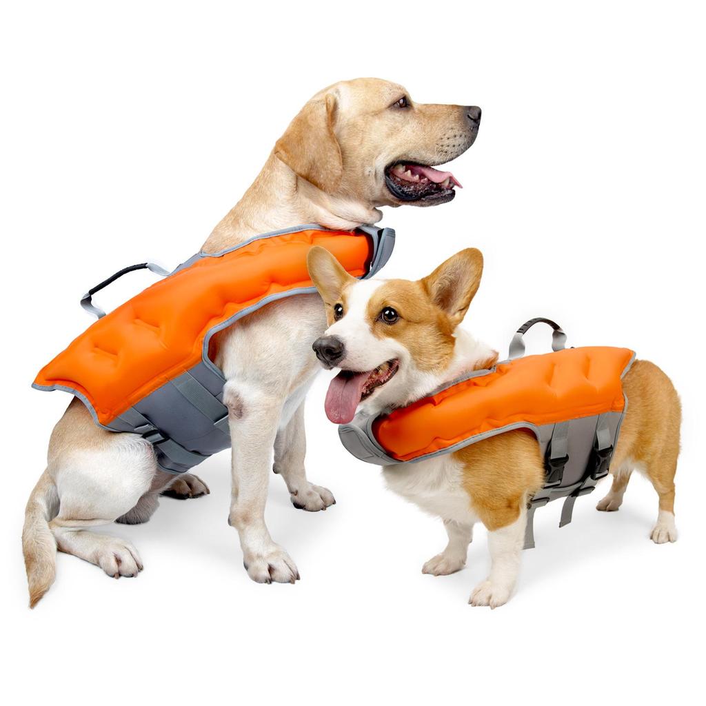 Summer Inflatable Dog Life Jacket for Medium To Large Dogs - Pet Swimming Suit