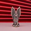 Praying Angel Figurine Wing Statue Blessing Craft Ornament Brass Sculpture for House Coffee