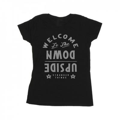 Netflix Womens/Ladies Stranger Things Welcome To Upside Down Cotton T-Shirt