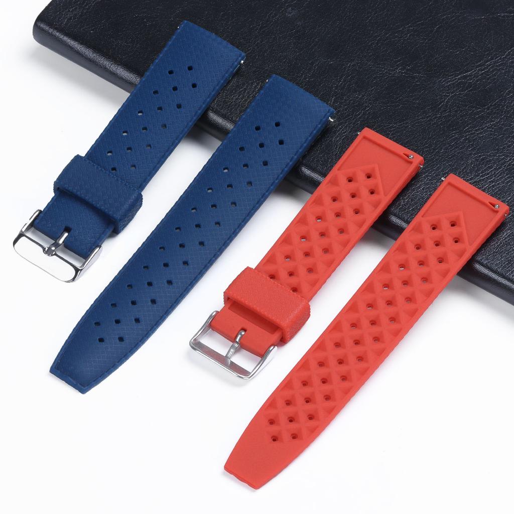 Tropical Silicone Strap Quick Release Watch Band 18mm 20mm 22mm TPU Tropic Strap Smart Watch Strap for Oris Seiko Citizen