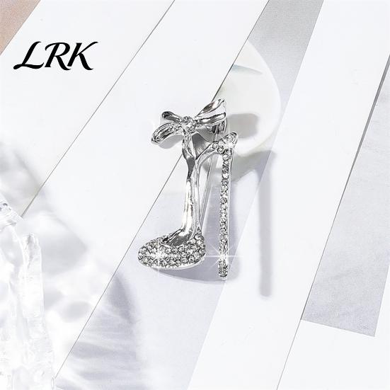 Statement Pin Brooch Pin, High Heels Bow Shape Lapel with Women Sparkling Rhinestones, Badge for Suits Coats Bags Accessories