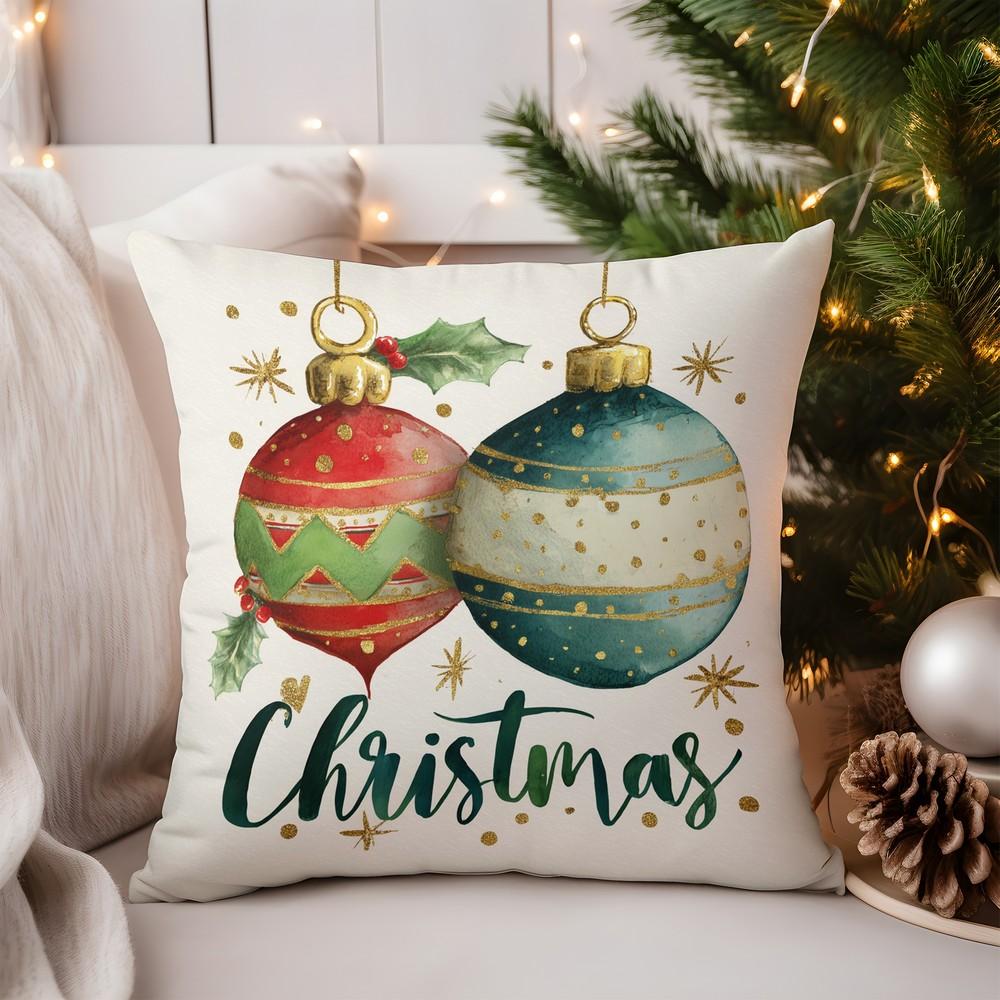 Home Decor Adorable Snowflake Llama Pillow Cover Pattern Cushion Cover Suitable for Sofa Bedroom Car Pillow Cover