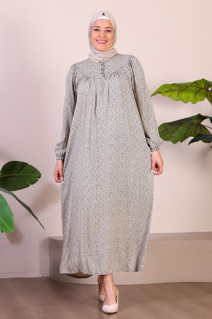 Damen-Kleid in großen Größen, lang, Übergröße, Mutterkleid, Sommer-Hijab-Kleidung