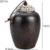 Tetera de cerámica de estilo japonés con tapa, recipiente para té, tanque de almacenamiento sellado portátil, para el hogar, la cocina, caramelos, granos de café