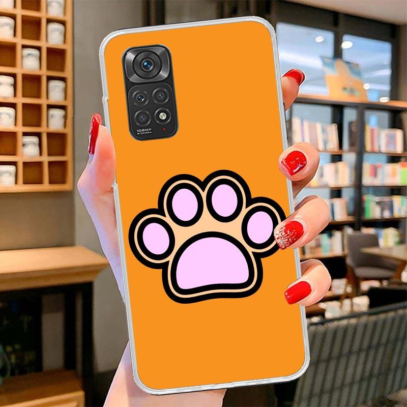 Dog Footprint Paw Cute Cover Phone Case For Xiaomi Redmi Note 15 14 13 12 11 10 Pro Plus 14S 12S 11S 11T 11E 10S Soft Fundas She