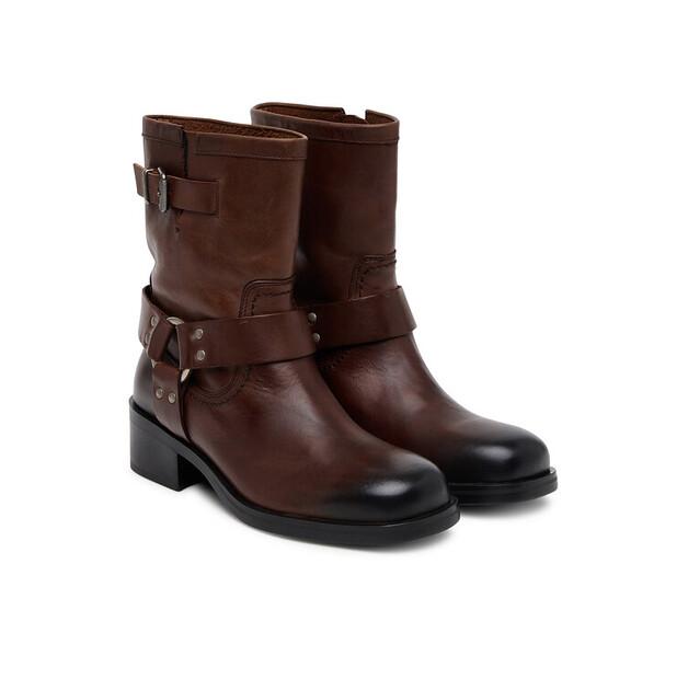 Ankle Boots Tommy Jeans Tjw Biker EN0EN02811 Brown