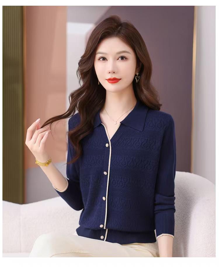 Women's Fashionable V-Neck Woolen Sweater - Slimming, Versatile, Beautiful Autumn Top