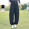 Women's Fleece-Lined Elastic Waist Drawstring Jogger Pants