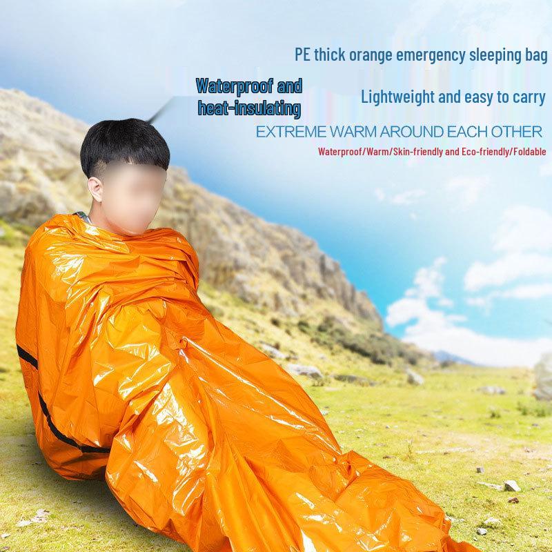 Portable Emergency Survival Sleeping Bag with Multifunctional Insulation for Hiking and Camping