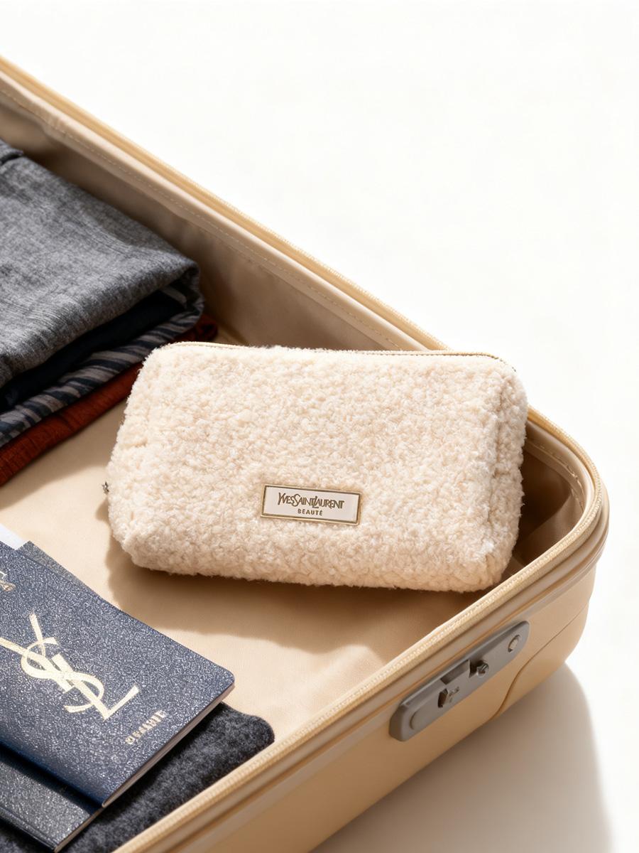 

Женский белый средний клатч YSL косметичка дорожный чехол​ s белый