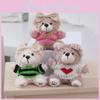 Creative Cartoon Plush Christmas Bear Keychain Charming Accessory For Bags