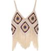 Summer Women's Camisole Ethnic Style Halter Pure Handmade Crochet Top Halter Bohemian Tassel Travel Holiday Vest