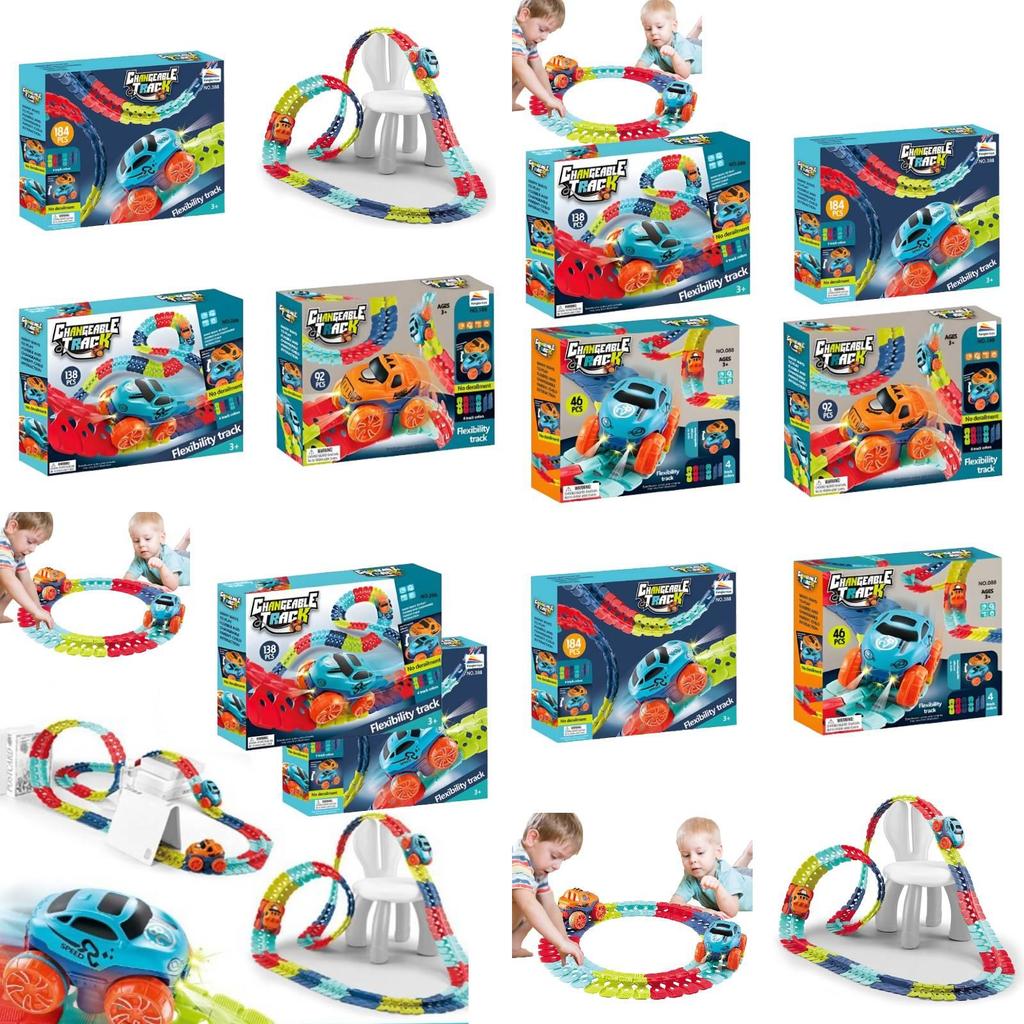 Exciting Gravity Defying Electric Roller Coaster Track Set With Colorful Lights And Magnetic Features