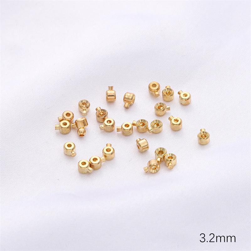 

18k/14k Позолоченный Сохраняющий Цвет Кнопочный Замок Ручной Работы DIY Браслет Концевой Зажим со Стальной Проволокой Позиционирующая Пряжка-Застежка для Лески