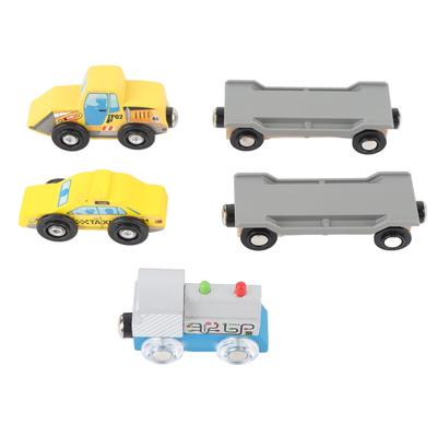 Wooden Train Set Child Friendly Safe Portable Colorful Wood Toy Train Set for Major Brand Boys Girls
