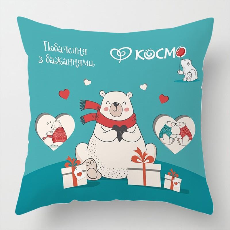 Cartoon Gift Pillow Sofa Bay Window Linen Cushion Cover