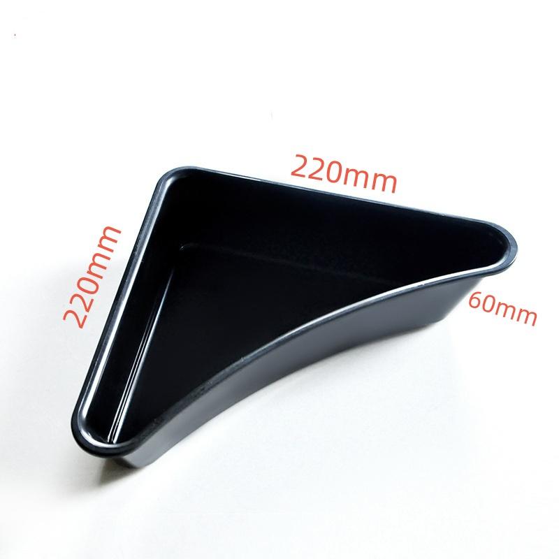 

Supermarket platter Exhibition cabinet meat cooked food black tray circular fan-shaped simple boutique display and storage tray