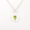 Peridot Gemstone 925 Stamped Silver Jewelry Handmade Pendant 1.4" For Women Gift PP-57-2