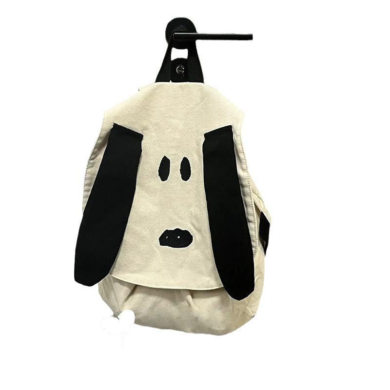 Canvas Backpack Female Cute Puppy Chic Soft Girl Cute Summer Canvas Small Backpack Student Backpack Male