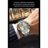 POEDAGAR Luxury Fashion Men Clock Waterproof Luminous Week Date Sports Wristwatch Stainless Steel Quartz Watches Reloj