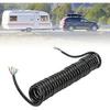 Trailer Extension Wiring Cable, Trailer Extension Coiled Cable 12.8ft 20AWG 7 Core Polyurethane Copper Trailer Extension Cable for Tow Truck RV