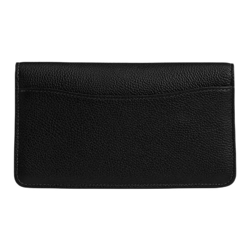 Coach Tabby 21 Chain Shoulder Strap Brand Logo Polished Pebbled Leather Shoulder Bag Small Women's Black