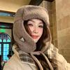 Winter fashion cute hat outdoor pullover cycling hat women's velvet thickened thermal ear protector