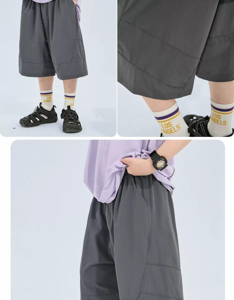 Boys' Quick-Dry Lightweight Summer Shorts - Comfortable and Cool Five-Point Pants for Middle and Older Children